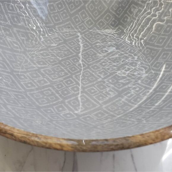 WOOD AND ACRYLIC DECORATIVE BOWL - Picture 4 of 5